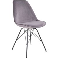 House Nordic Oslo Grijs Eetkamerstoel Velvet Grijs - Set van 2