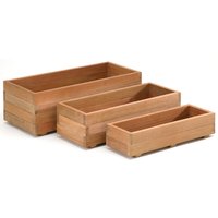 Bloembak plantenbak rechthoek hardhout bangkirai 80cm