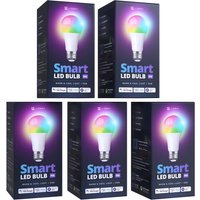 LidekaÂ® Smart LED Lamp - E27 9W - RGBW - Dimbaar - Set van 5