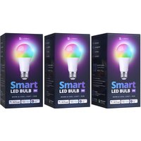 LidekaÂ® Smart LED Lamp - E27 9W - RGBW - Dimbaar - Set van 3