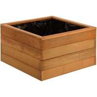 Bloembak plantenbak bangkirai hardhout vierkant 90x90x65cm