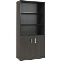 Draaideurkast Half Open Hoog Manage IT 200 x 90 cm - Donker Eiken