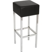 Workliving Barkruk Skai - Zwart / Chroom