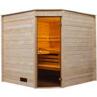 Sauna binnensauna hoekmodel 215x215cm / 40mm