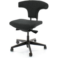 Workliving T-Bone Black Edition Wolvilt Donkergrijs - Bureaustoel Ergonomisch Design (N)EN 1335