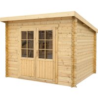 Houten tuinhuis blokhut Heywood 300x300cm