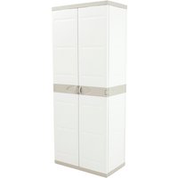 Kunststof opbergkast grijs 70x176cm met 4 inlegplanken