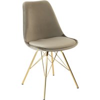 Kick Kuipstoel Velvet Goud Frame - Taupe
