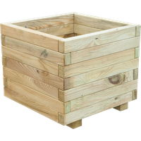 Bloembak plantenbak hout vierkant grenen 50x35x50cm