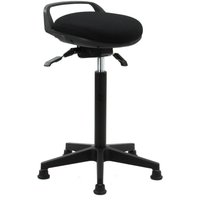 Workliving Stahulp - Stof Zitting - Nylon onderstel - Stakruk