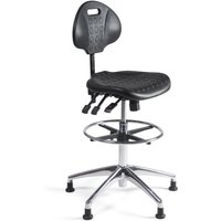 Workliving Werkstoel - PU - Hoog - Alu onderstel met glijdoppen - (N)EN 1335