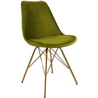 Kick Kuipstoel Velvet Goud Frame - Groen