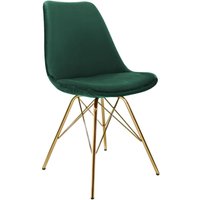 Kick Kuipstoel Velvet Goud Frame - Donkergroen