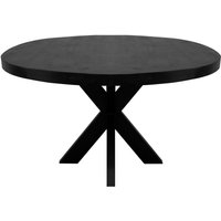 Kick Eetkamertafel Dax Rond - Zwart 130 cm