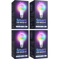 LidekaÂ® Smart E27 LED Lamp 10W - Dimbaar RGB + Wit Licht - Set van 4