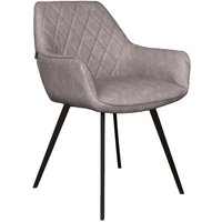 Kick eetkamerstoel Karl - Vegan leer Grijs/beige