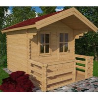 Houten tuinhuis blokhut Derby 300x300cm