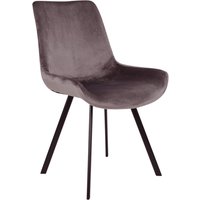 House Nordic Memphis Eetkamerstoel Velvet Grijs - Set van 2