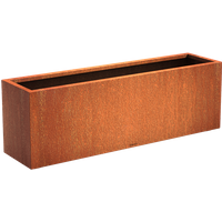 Bloembak plantenbak cortenstaal rechthoek 120x40x40cm