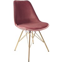 Kick Kuipstoel Velvet Goud Frame - Roze